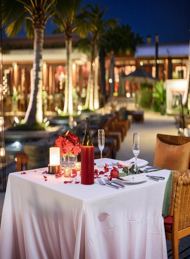 Yusevot 3 Packs 2.8x6 Inch Red Pillar Candles, Unscented Dripless Long Burning Colored Cylinder Candles for Home, Wedding, Party, Dinner Table Emergency Power Outage - Image 3