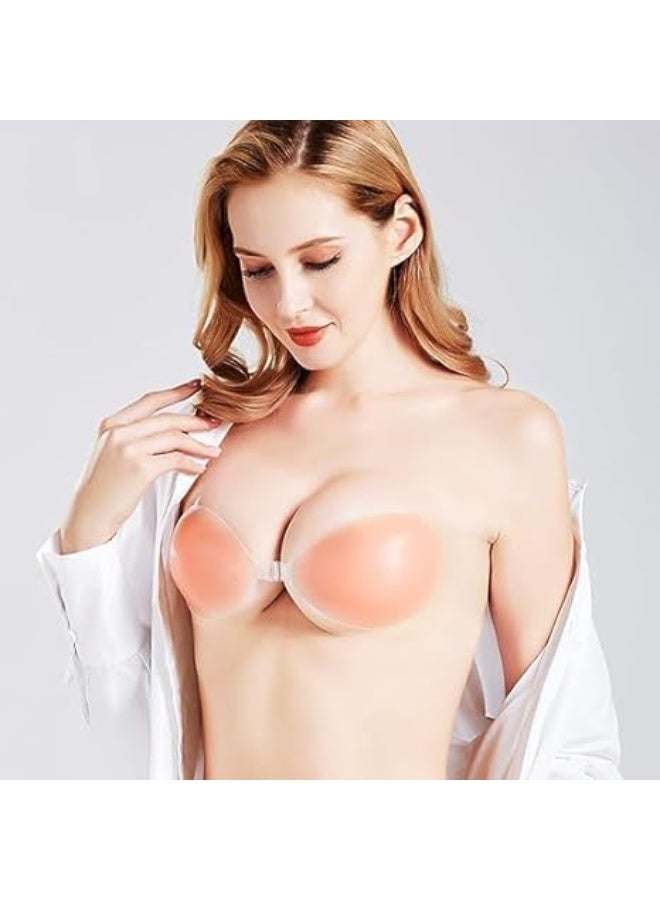 Invisible Push Up Bra for Women Silicone Push Up & Shaping Bra – Perfect for Evening Dresses & Exposed Clothes – Natural Color, Strapless & Back Free - Image 3