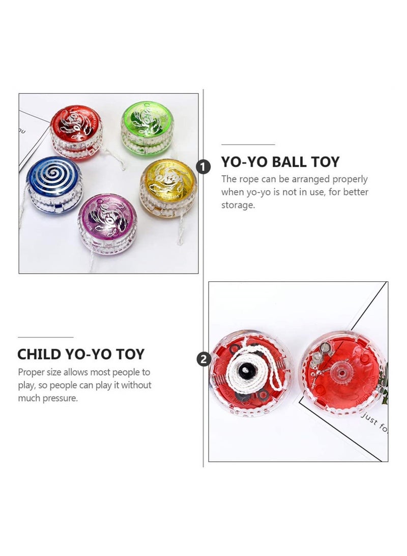 SYOSI 5 Pcs Responsive Bearing Ball LED Light Up Colorful Plastic Auto Return Entertaining Toy for Beginner Birthday Party Favors Classroom Rewards, Random Colors - Image 2