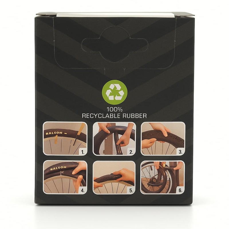 RALSON 12 Inch Bicycle Inner Tube (12x1.50–12.1/2x2.1/4) with 35mm AV Valve – Butyl Rubber Bike Tube Fits 40-203, 47-203, 50-203, 54-203, 57-203, 62-203 Kids Bikes, Scooters & Tricycles - Image 4