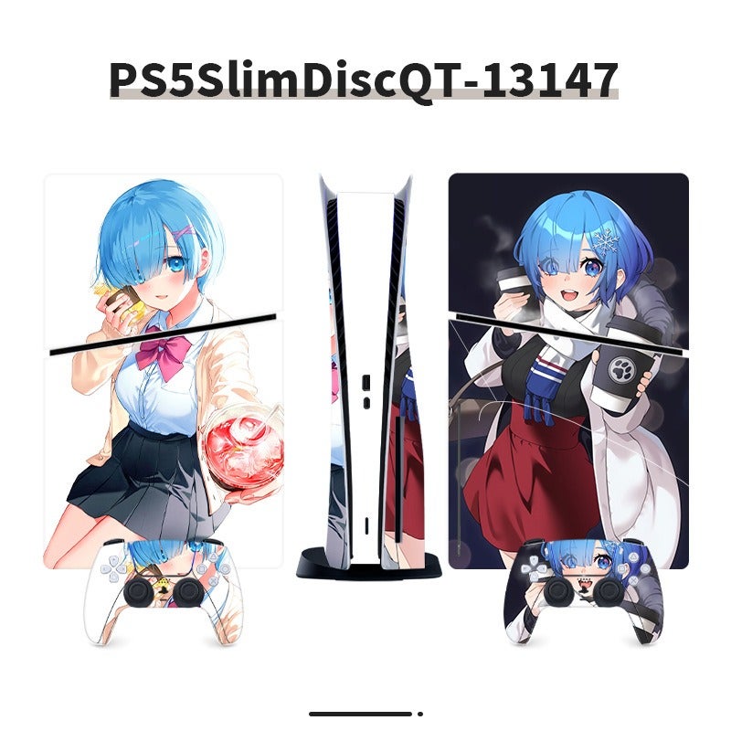 Sticker for PS5 game console digital version anime female character European and American style sticker foreign trade personalized anime color sticker