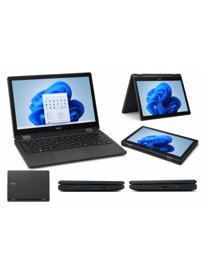 NEC لابتوب NEC VersaPro X360 11.6 بوصة 2 في 1 قابل للتحويل بشاشة تعمل باللمس – معالج Intel Celeron N5100، 8GB RAM، 64GB SSD، ويندوز 11 تعليم، لوحة مفاتيح إنجليزي/ياباني - Image 1