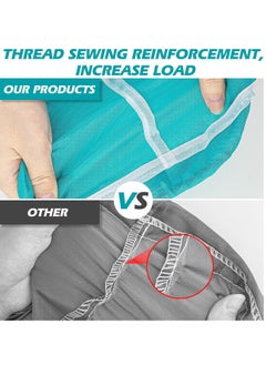 SYOSI Laundry Bag, Laundry Bags for Dorm, Travel Laundry Bags for Dirty Clothes,Large Laundry Bags for Traveling,Laundry Bags for Camp, 24" x 36" Cyan + Gray  - Image 5