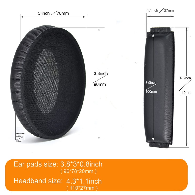 defean HD 448 HD428 HD419 Ear Pads and Headband - defean Replacement Repair Parts Suit Ear Cushion Compatible with Sennheiser HD418, HD419, HD428, HD429, HD439, HD438, HD448, HD449 Headphone - Image 2