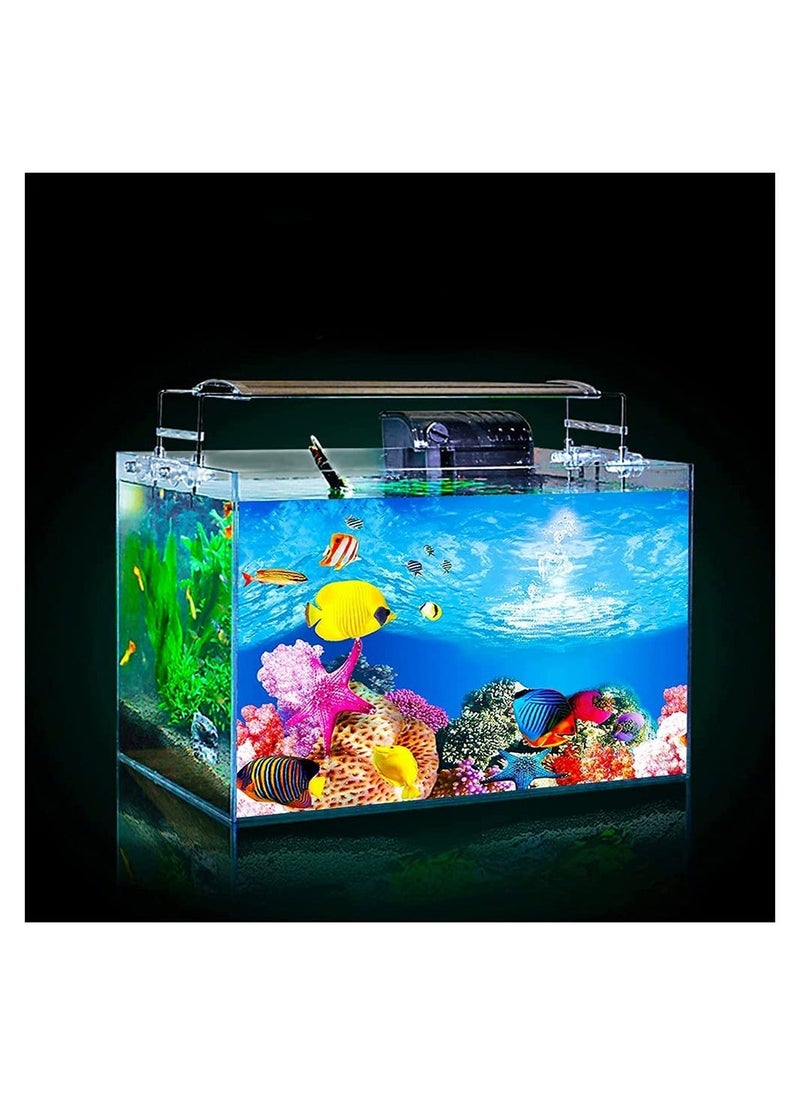 Generic Aquarium Backgrounds 3D Double Sided Fish Tank Poster Decoration Paper Cling Decals Wallpaper Sticker Backdrop Image Decor 48 x 20 Inch 1 Pcs  - Image 2
