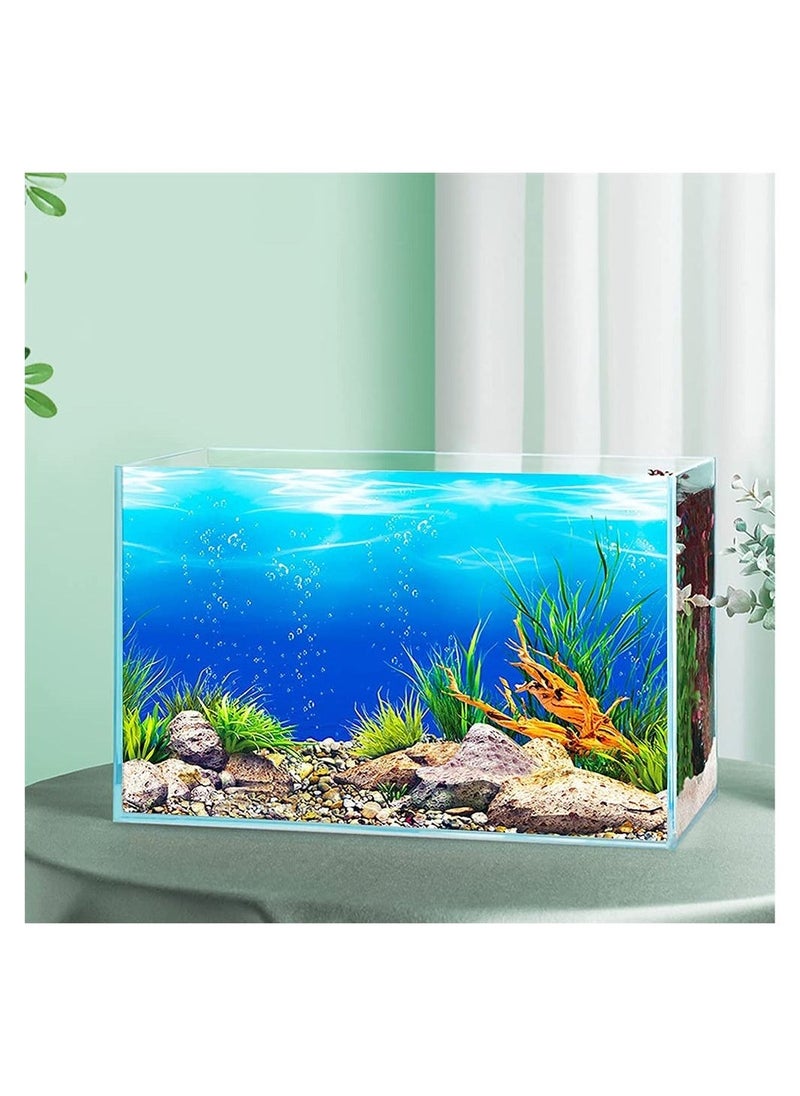 Generic Aquarium Backgrounds 3D Double Sided Fish Tank Poster Decoration Paper Cling Decals Wallpaper Sticker Backdrop Image Decor 48 x 20 Inch 1 Pcs  - Image 3