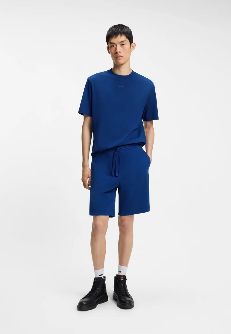 HUGO  Cotton-terry shorts with logo print for Men | Best Price UAE