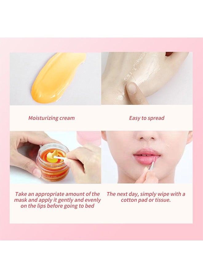 YOUBUY Moisturizing and Tender Lip Sleeping Mask- Dry and Cracked Lips Mask Exfoliator and Moisturizer Tinted Lip Balm for Soothing Antioxidants Smooth and Soft Lip Mask, with a Small Spoon Set 20g  - Image 5