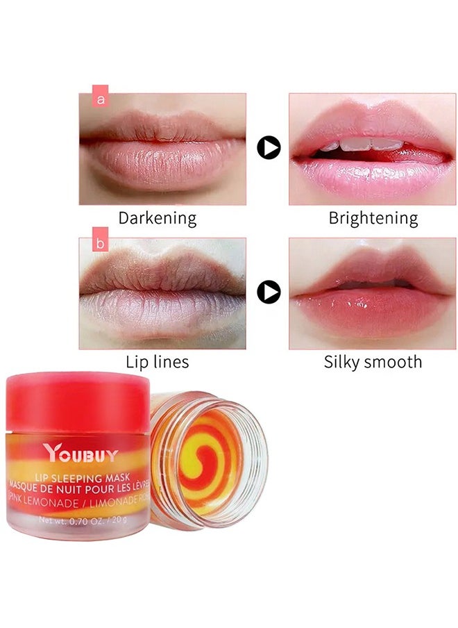 YOUBUY Moisturizing and Tender Lip Sleeping Mask- Dry and Cracked Lips Mask Exfoliator and Moisturizer Tinted Lip Balm for Soothing Antioxidants Smooth and Soft Lip Mask, with a Small Spoon Set 20g  - Image 4