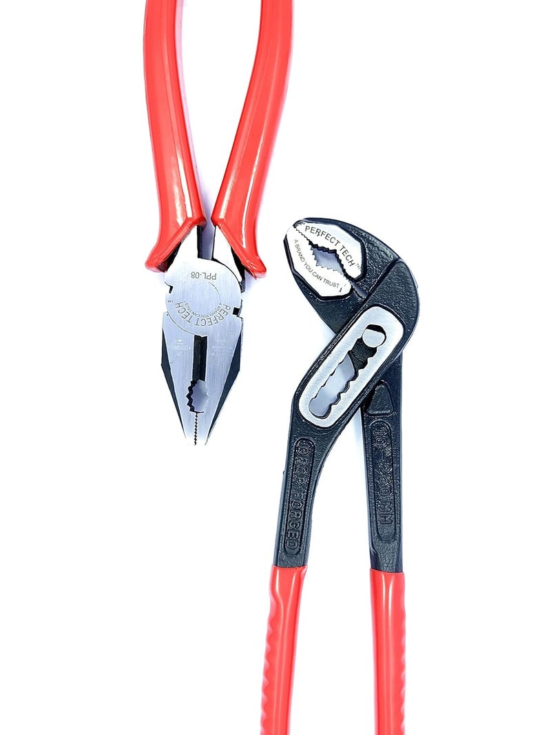 PERFECT TECH COMBO OF 10" WATER PUMP PLIER BOX TYPE & 8" COMBINATION PLIER (LINEMAN PLIER) FOR MULTIPURPOSE USE - Image 4