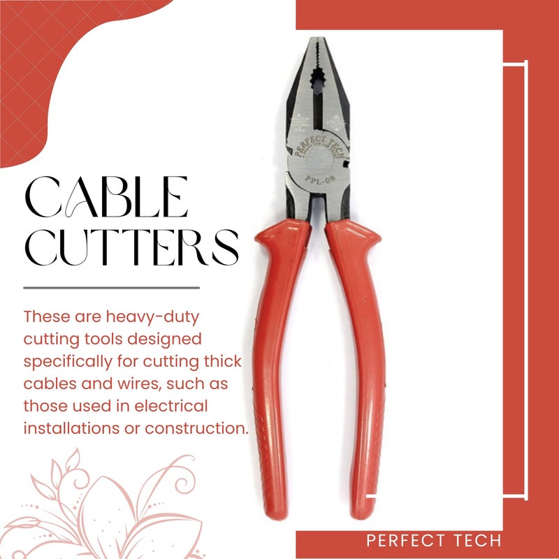 PERFECT TECH COMBO OF 10" WATER PUMP PLIER BOX TYPE & 8" COMBINATION PLIER (LINEMAN PLIER) FOR MULTIPURPOSE USE - Image 5