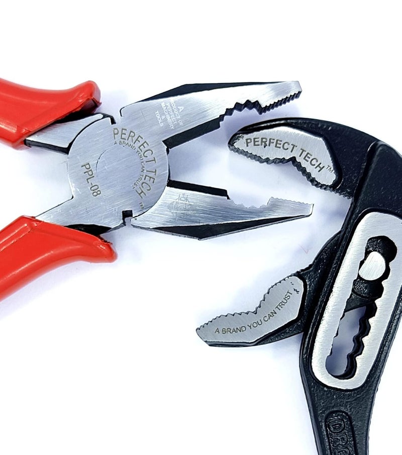 PERFECT TECH COMBO OF 10" WATER PUMP PLIER BOX TYPE & 8" COMBINATION PLIER (LINEMAN PLIER) FOR MULTIPURPOSE USE - Image 3