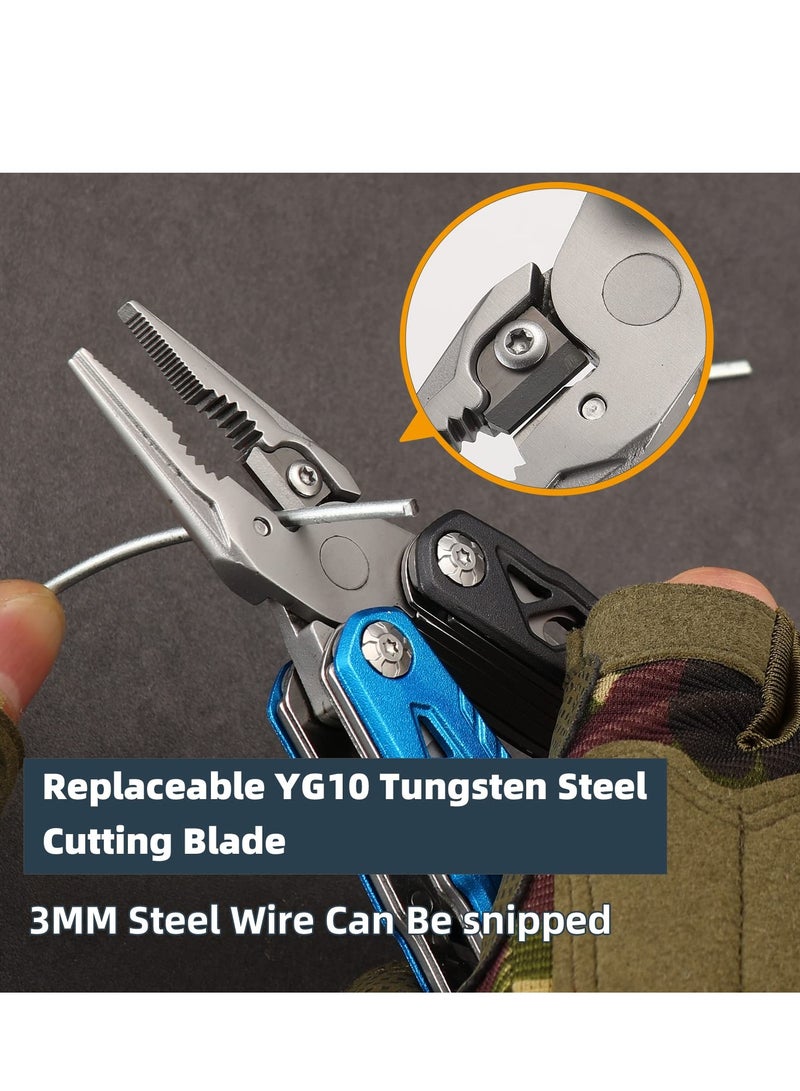 Zikra Upgraded Hammer Multitool, 18-in-1 Multitool Hatchet Axe Knife Hammer Pliers Saw Screwdrivers Bottle Can Opener Nylon Sheath Perfect for Camping Hiking Survival Gifts for Men - Image 4