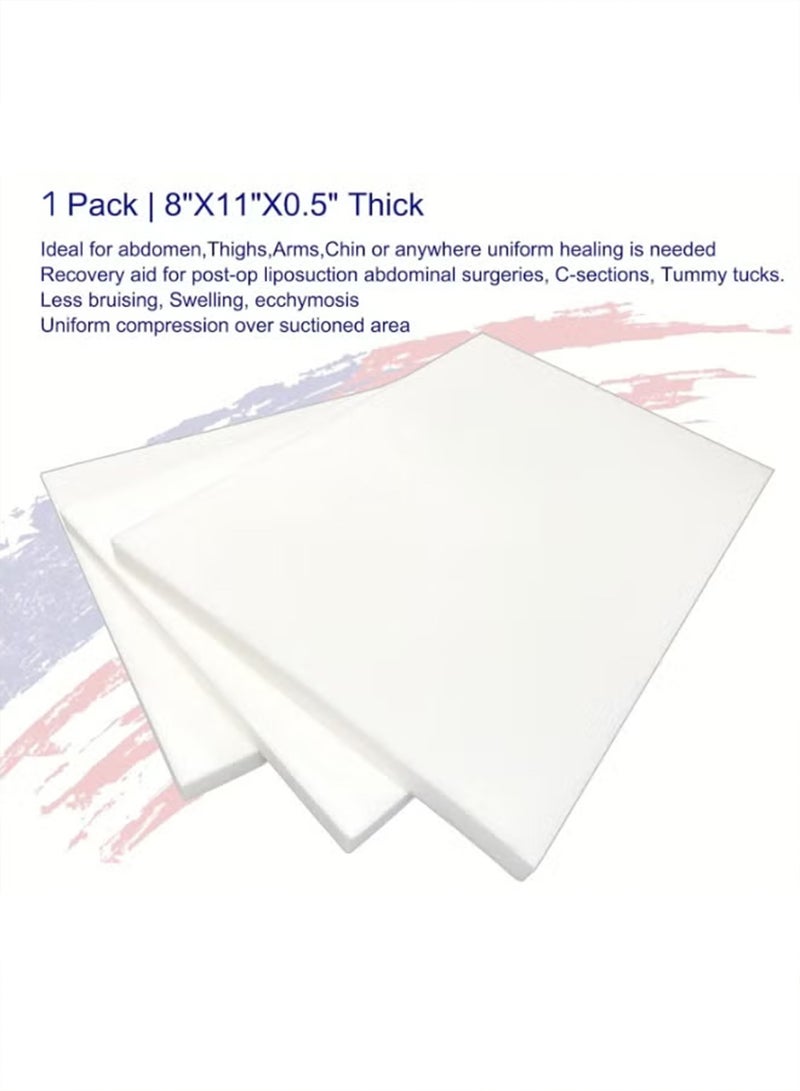 Jourvent Lipo Foam Boards & Pads – Post-Surgery BBL & Liposuction Recovery Foam Sheets for Use with Compression Garments – Abdominal & Tummy Tuck Support - Image 3