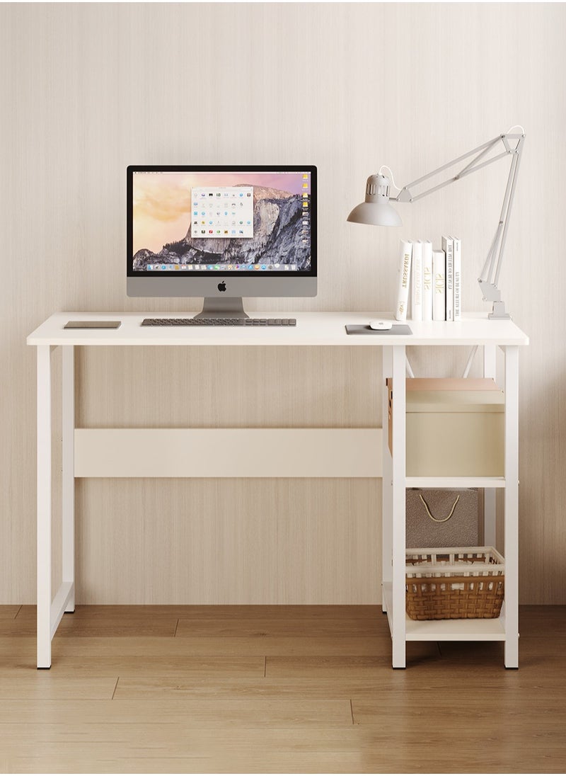 AnneFish 100*50*76cm Office Table Home Office Study Computer Table Work Station Modern Gaming Desk Writing Laptop Table With 2 Storage Shelves For Bedroom and Office  - Image 2