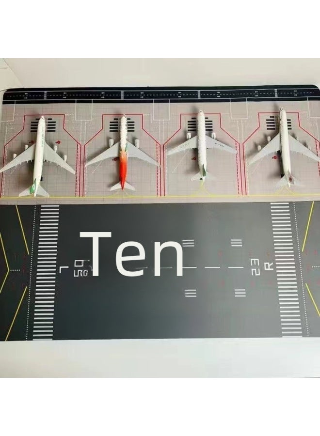 1400 Scale Realistic Airport Runway Fighter Plane Model J-20 Fighter Aircraft Assembly Line Toys-Color:1 Airport Runway 4 Combined Parking Stands 】 - Image 3