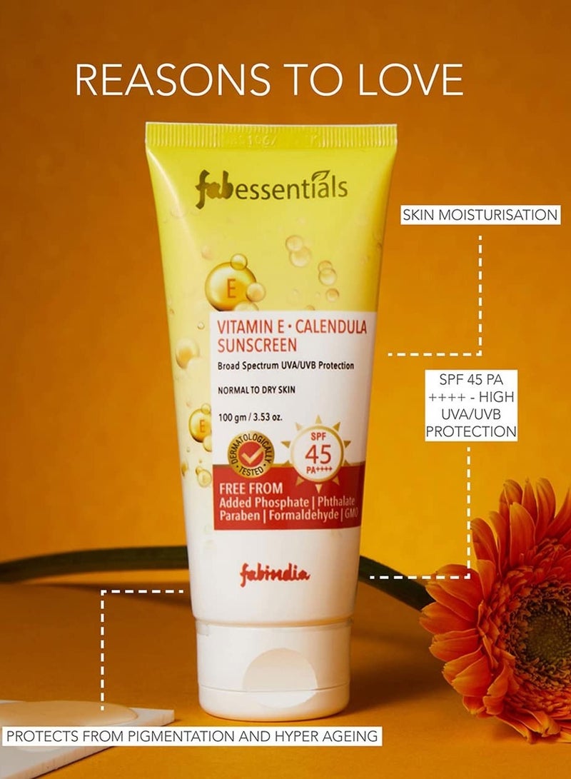 فابيسسينشالز واقي الشمس بفيتامين E آذريون SPF 45 PA++++ | حماية واسعة النطاق - 100 مل - Image 3