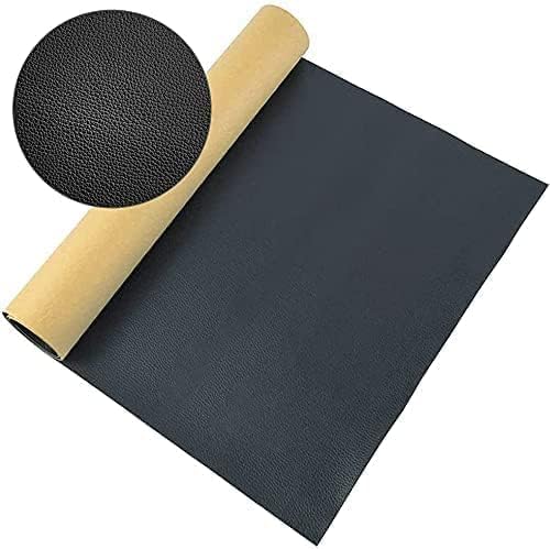 KRIAA ENTERPRISE KRIAA ENTERPRISE Shelf Adhesive Leather Repair Patch, Durable Self Adhesive Backing, Vinyl and Leather Repair Kit for Couches, Car Seats, Belts, Handbags, Furniture, Sofa (30X60CM) (Black)  - Image 1