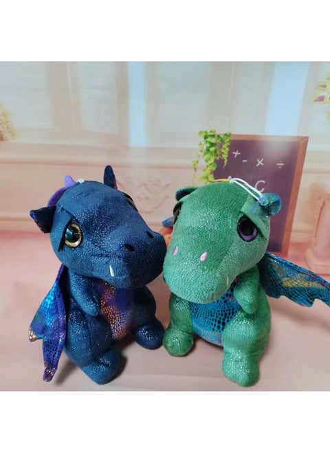 Premium Small Dolls Toy Grabber Machine Wedding Celebration Flocking Plush Toys Short Hair Rabbit Design Customizable PP Cotton-Color:Bronzing Point Crystal Super Dragon 25 Cm-Height:As Above