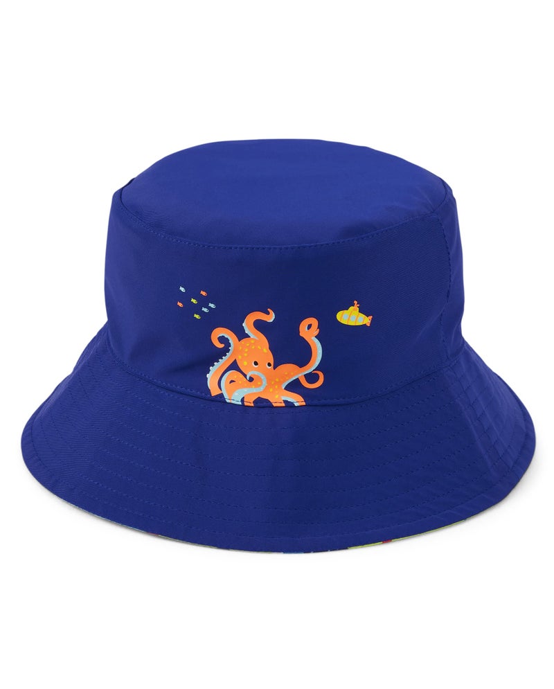 Gymboree,Boys,and Toddler Fashion Hats,Sea Creature/Octopus Reversible,6-8 - Image 1