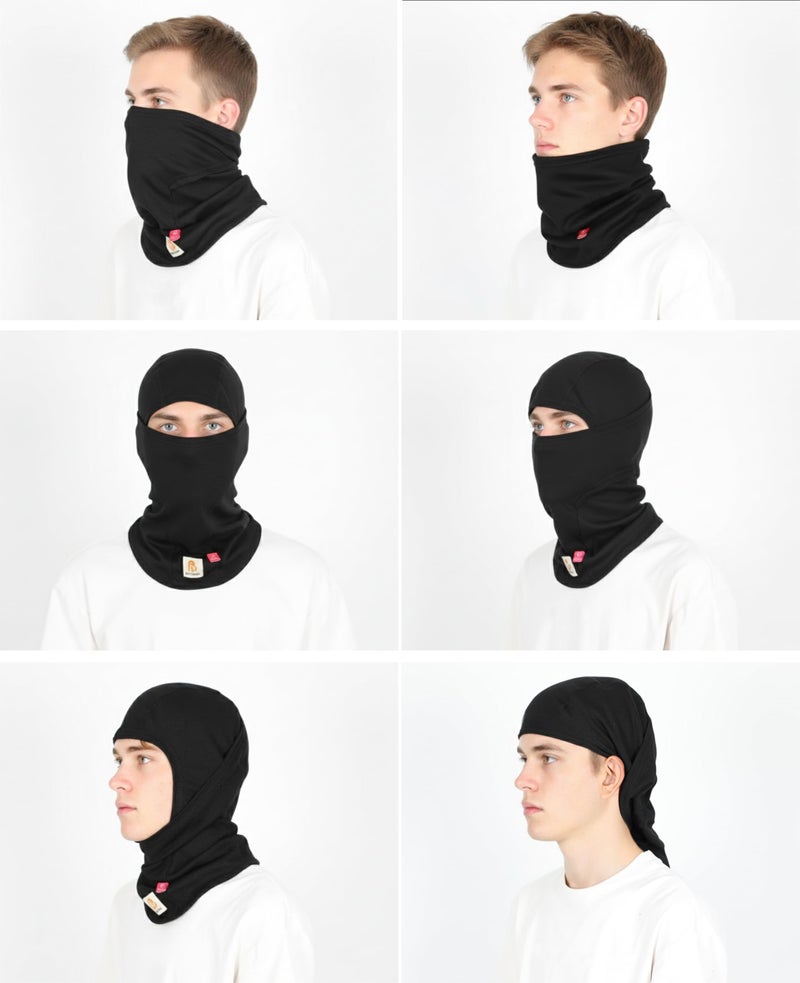 BOCOMAL FR Flame Resistant Balaclava Face Mask Arc Rated NFPA2112 CAT2 Helmet Liner Covering Hood for Welding Black - Image 2