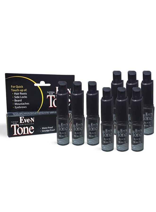 EVE-N Hair Color Stick | Temporary Hair Color | Hair Root Touchup Stick Black Tru Tone Hair Dye Stick Set Of 12 Pcs - Image 1