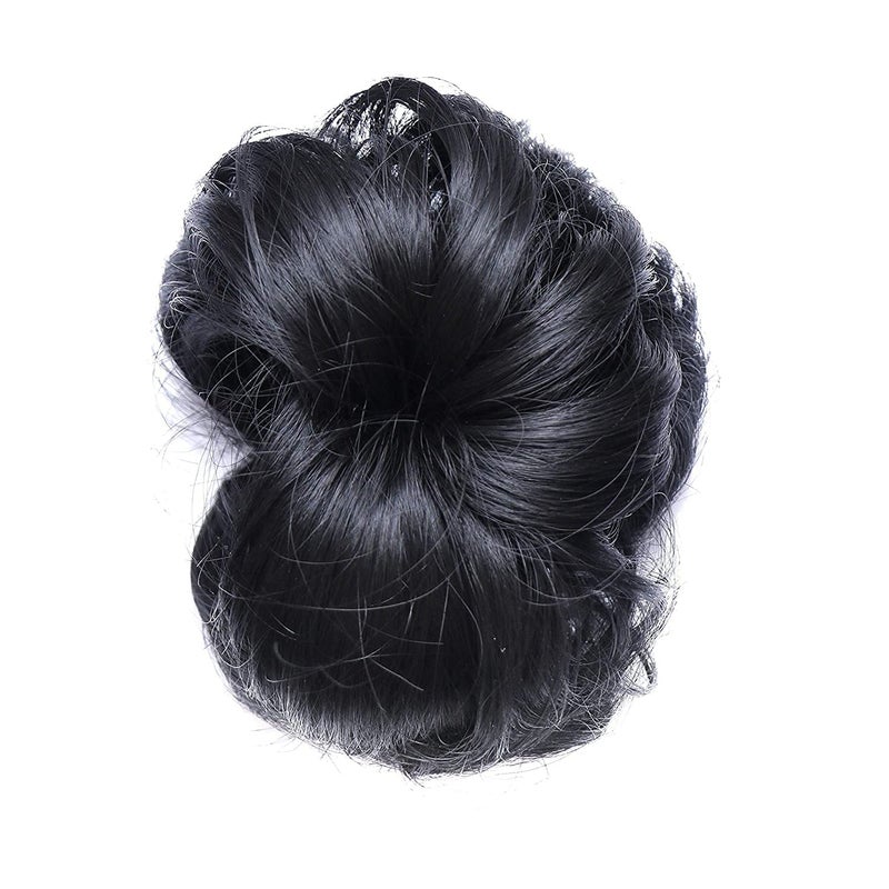 HOC Artificial Juda Hair Bun With Clutcher Hair Accessories Hair Extension & Hair Wigs Hair Juda For Women & Girls, Black - 1pc - Image 5