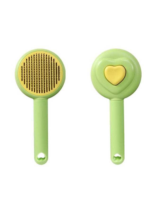 Pet Comb, Pet Hair Cleaner Brush, Cat Grooming Brush With Release Button, Cat Brush For Shedding Long Or Short Hair Cats Dogs Pet Massage Brushes, Self Cleaning Slicker Comb