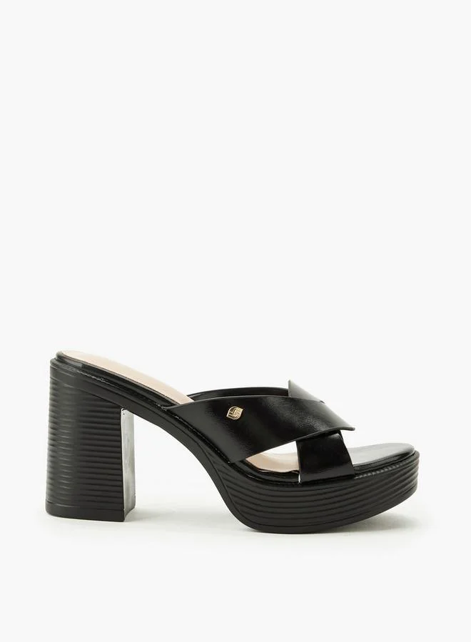 Surestep BLACK Women Block Heel Sandals for Women | Best Price UAE