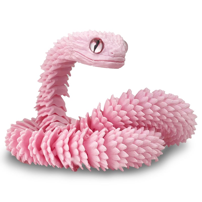 UXBSTM 24in 3D Printed Snake Toys Flexible 3D Printed Animal Fidget ADHD Snake Toys Perfect Desk Pet for Animal Collectors - Image 3