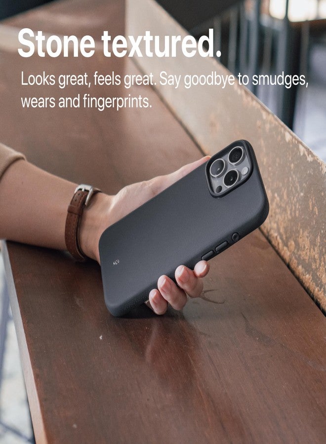 TineeOwl جراب TineeOwl المغناطيسي لهاتف iPhone 16 Pro، مصنوع من البولي يوريثين الحراري (TPU)، يحمي زر التحكم بالكاميرا، متوافق مع MagSafe، تصميم بسيط ونحيف، يوفر قبضة محكمة، لون أسود تقريبًا - Image 5