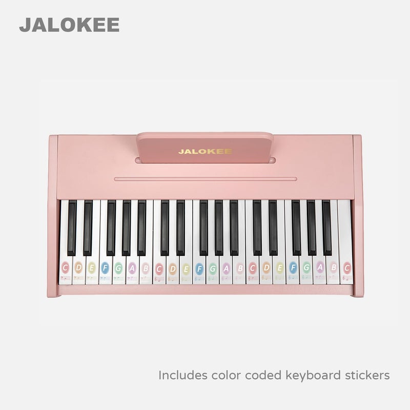 JALOKEE Kids Piano Keyboard, Digital Piano for Kids, Music Educational Instrument Toy, Wood Toy for 3+ Girls and Boys (Pink, 37 Keys) - Image 4