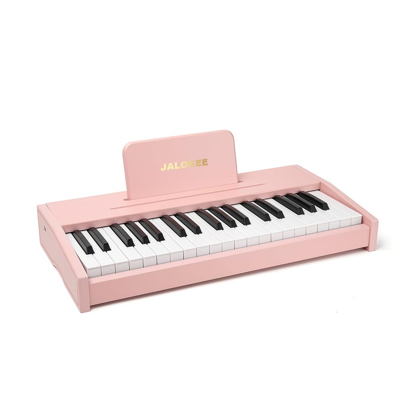 JALOKEE Kids Piano Keyboard, Digital Piano for Kids, Music Educational Instrument Toy, Wood Toy for 3+ Girls and Boys (Pink, 37 Keys) - Image 1