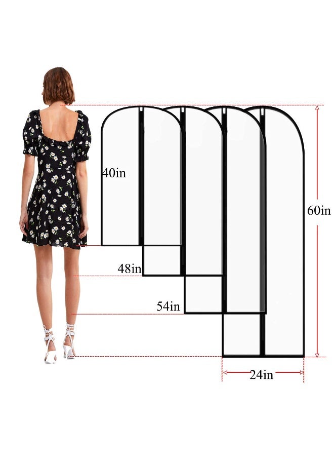 NOSKIN 6-Pack XXL Clear Garment Bags 24"x55" (61x140cm) for Long Dresses Gowns Suits Coats - Image 2