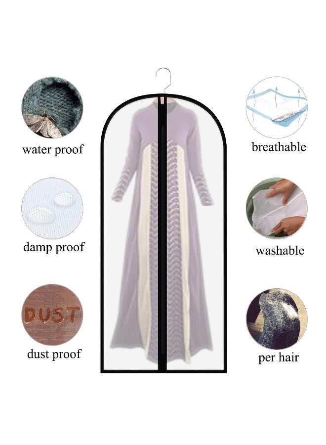 NOSKIN 6-Pack XXL Clear Garment Bags 24"x55" (61x140cm) for Long Dresses Gowns Suits Coats - Image 3