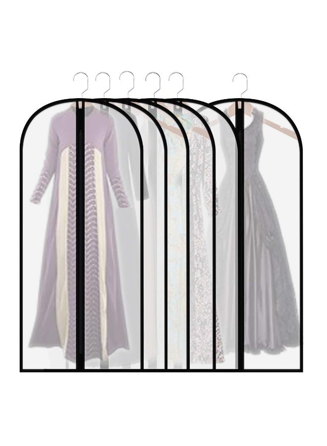 NOSKIN 6-Pack XXL Clear Garment Bags 24"x55" (61x140cm) for Long Dresses Gowns Suits Coats - Image 1