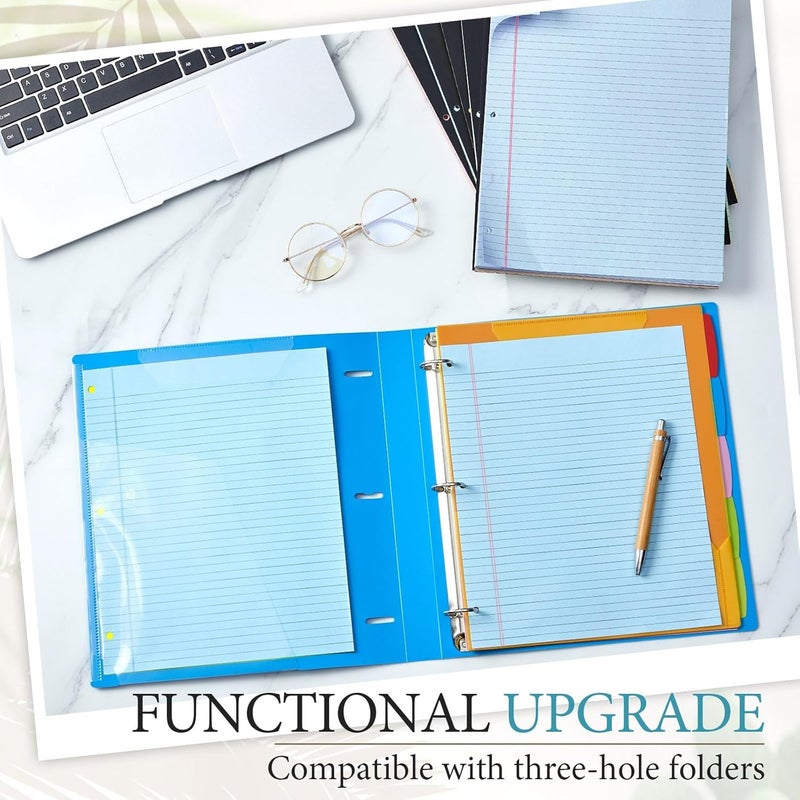 MotiMind 3 Packs 8.5" x 11" Top Spiral Notebook with 3 Hole Punched Legal Pads College Ruled Notepad 50 Sheets Hard Cardboard Paper Wirebound Notepad for Office School Business (Blue) - Image 2