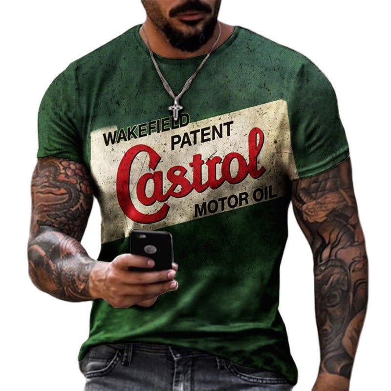 2023 Men'S Short-Sleeved T-Shirt Teenagers T-Shirt Round Neck 3D Digital Printing Short-Sleeved - Image 1