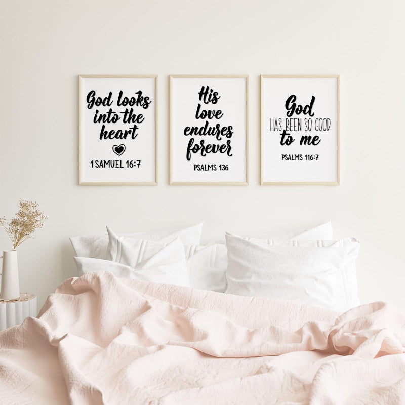 Sabary 12 Pcs Bible Verse Wall Decals Religious Scripture Wall Art Inspirational Quotes Stickers Christian Peel and Stick Motivational Decor for Bedroom Living Room(Pretty Style) - Image 2