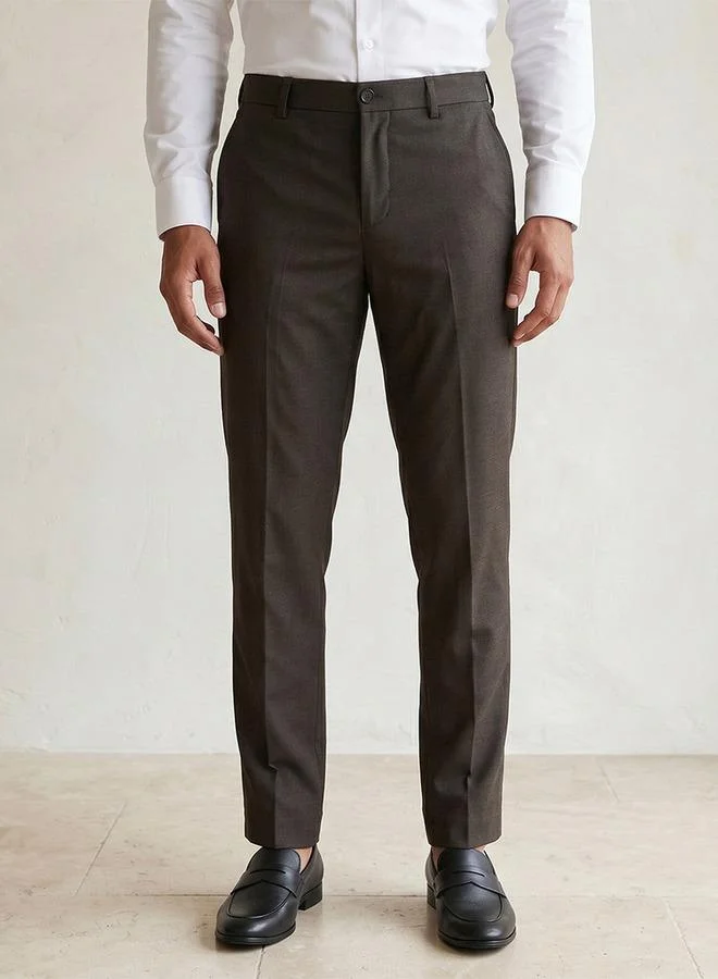 Splash FAV Slim Fit Dobby Formal Trousers