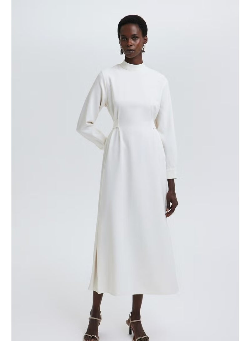 Touche Belted Crepe Dress - Image 1