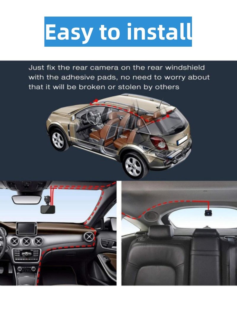 Viden - Dash cam Front And Rear Dual Lens 4K+1080P Built-In WIFI APP Connection 24-Hour Parking Monitoring 170 Degrees Wide Angle Dual Video Recording Night Vision Maximum Support 256GB - Image 1