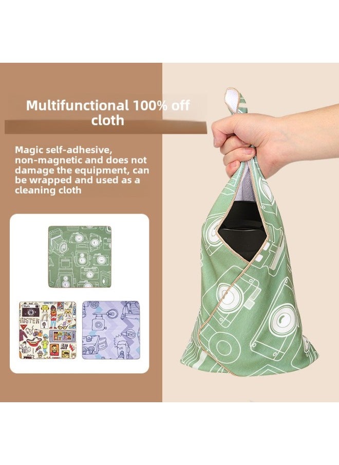 Generic - Camera Wrapping Cloth Hundred Patch Cloth Folding Cloth Self-adhesive Cloth Micro Single SLR Storage Cloth Magic Cloth Lens Protective Bag-Color:Turtle Blind Box-Size:250*250 - Image 1