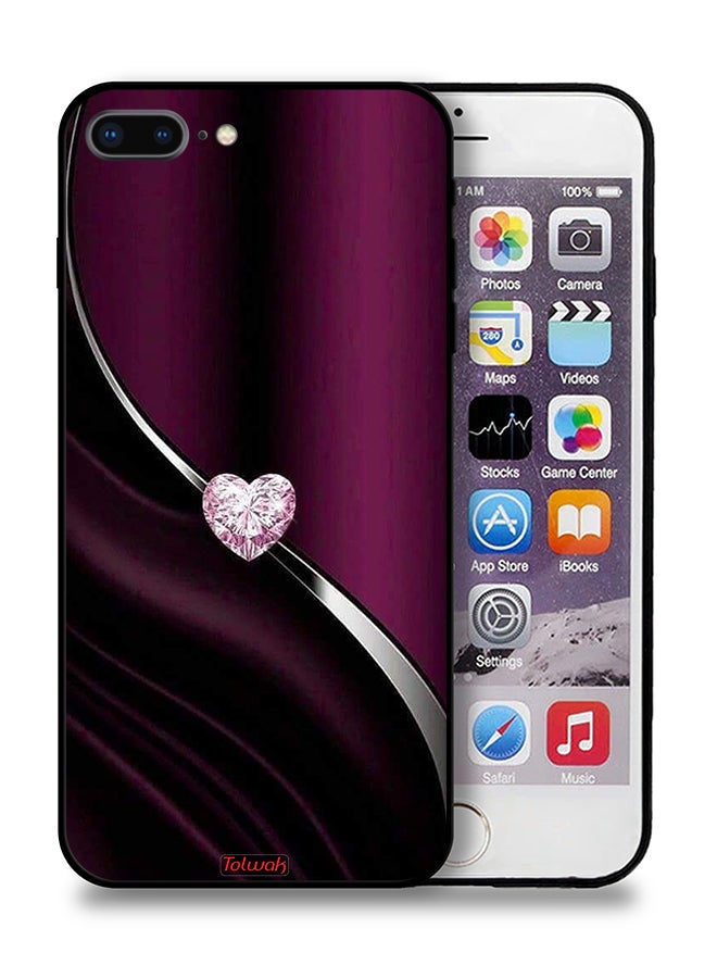 Tolwak Apple iPhone 8 Plus Protective Case Diamond Heart - Image 1