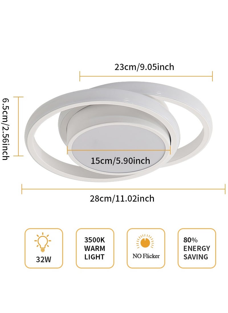 Goeco - Modern LED Ceiling Light, Round Ceiling Light Fixture, Warm White, Ceiling Lamp for Living Room - Image 1