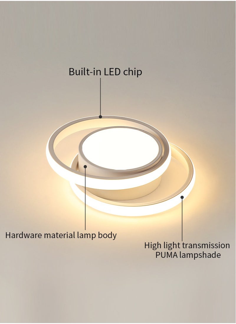 Goeco - Modern LED Ceiling Light, Round Ceiling Light Fixture, Warm White, Ceiling Lamp for Living Room - Image 1