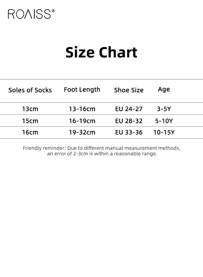 roaiss 5 Pairs Boys Mid-Calf Socks, Comfortable Sports Socks Set, Color Blocked Crew Socks, Cartoon Middle Tube Socks for Boys, Suitable for All Seasons - Image 5