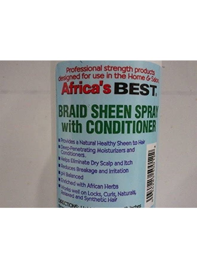 Africa's BEST Braid Sheen Spray With Conditioner, 12 Ounce, Green, 1-102-12-1243-01 - Image 2