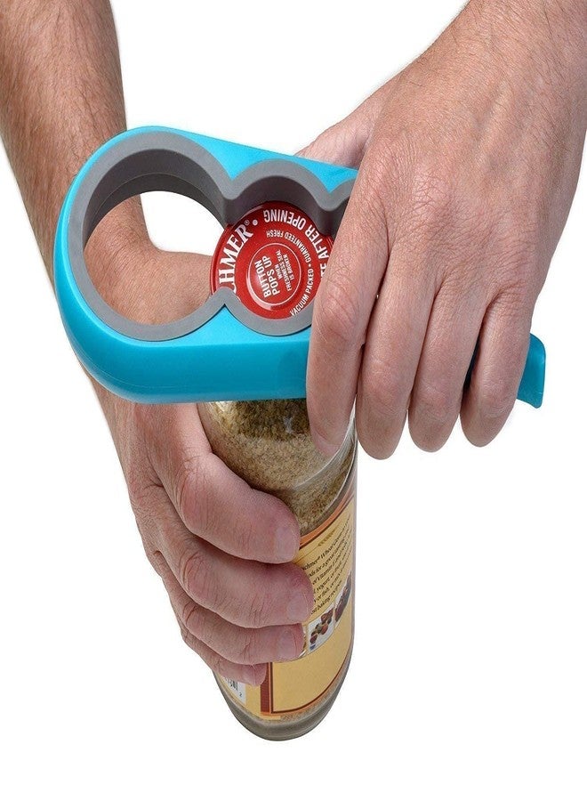 POXEFLIP Jar Opener Fits Most Jar Sizes with Manual Soft Grips Handle Easy Grip Jar Opener 4 in 1 Can Opener Bottle - Image 4