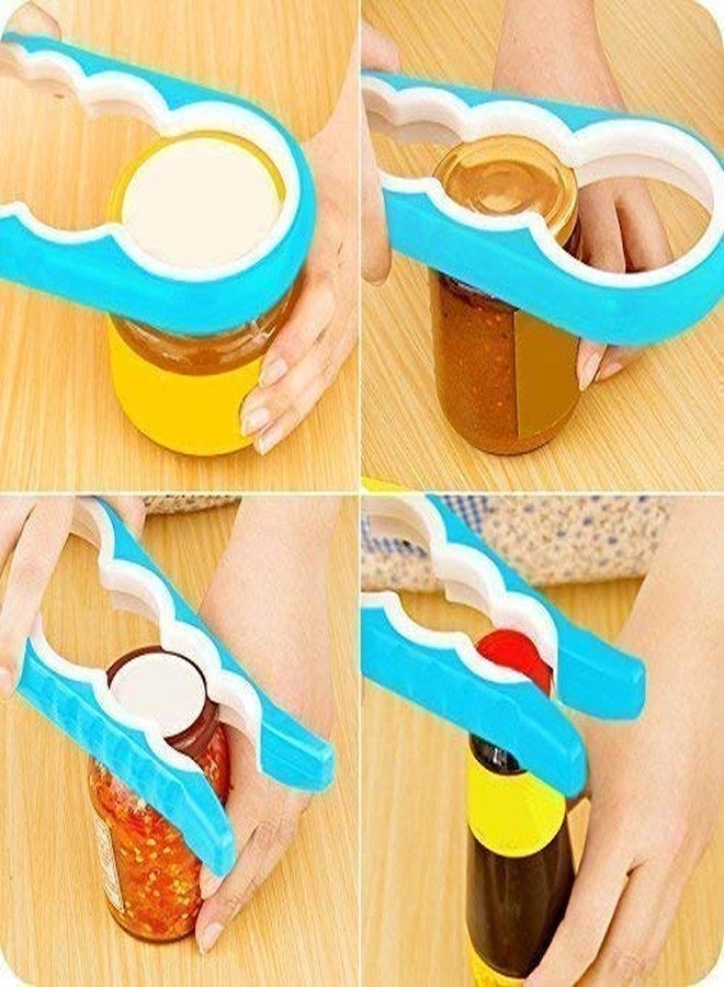 POXEFLIP Jar Opener Fits Most Jar Sizes with Manual Soft Grips Handle Easy Grip Jar Opener 4 in 1 Can Opener Bottle - Image 2